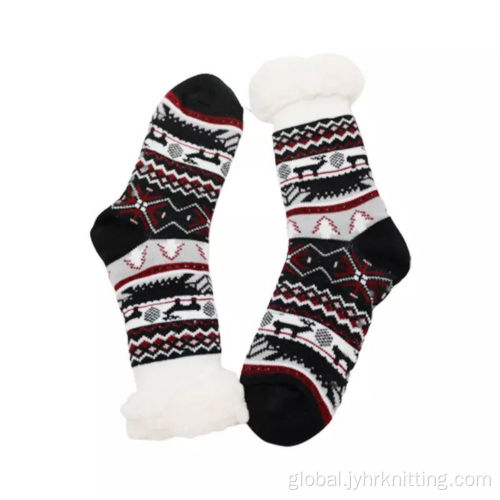 Fluffy Sleep Socks Women Non-skid Sherpa Plush Fleece Lined Slipper Socks Supplier